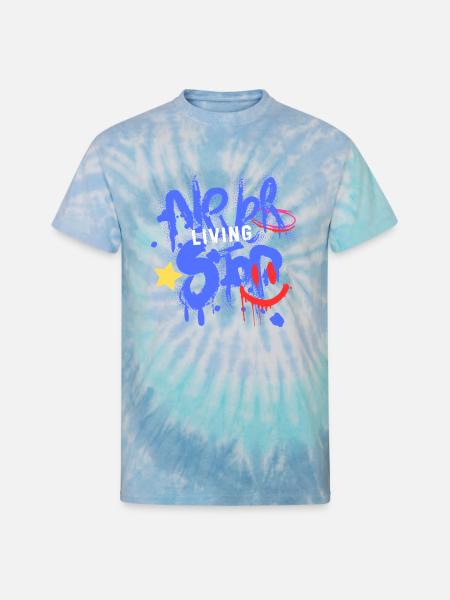 Living - Unisex Tie Dye T-Shirt - blue lagoon