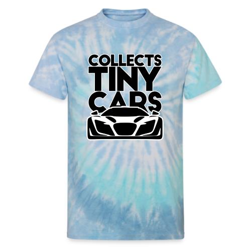 Collects Tiny Cars - Black and White - Unisex Tie Dye T-Shirt