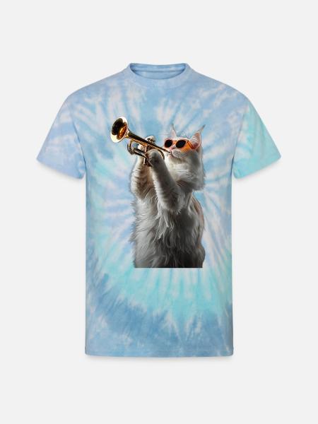 Turkish Angora - Unisex Tie Dye T-Shirt - blue lagoon