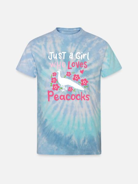 Peacocks Peacock Lover - Unisex Tie Dye T-Shirt - blue lagoon