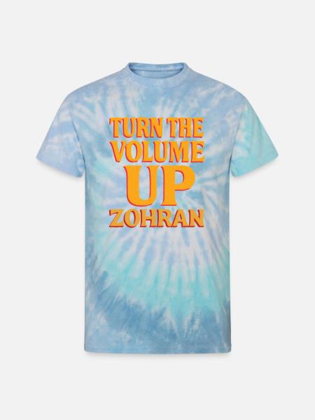 Turn the Volume Up Shirt - Unisex Tie Dye T-Shirt - blue lagoon
