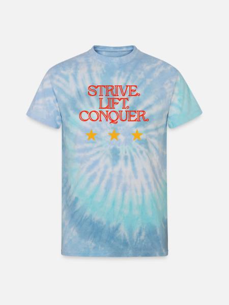 Strive Life to Conquer - Unisex Tie Dye T-Shirt - blue lagoon