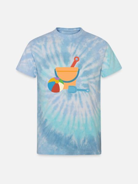 Beach Bucket Playset - Unisex Tie Dye T-Shirt - blue lagoon