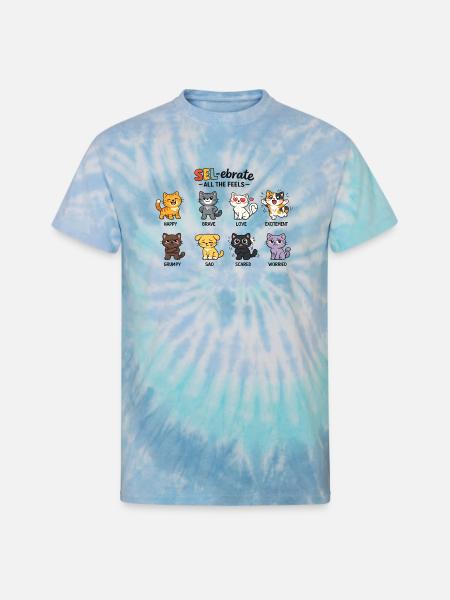 SEL-ebrate All The Feels - Unisex Tie Dye T-Shirt - blue lagoon