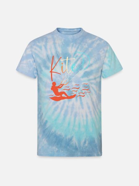 Kitesurfing Kite Water Sports - Unisex Tie Dye T-Shirt - blue lagoon