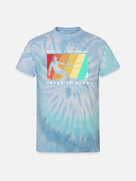 Kite Boarding Summer Kitesurfing - Unisex Tie Dye T-Shirt - blue lagoon