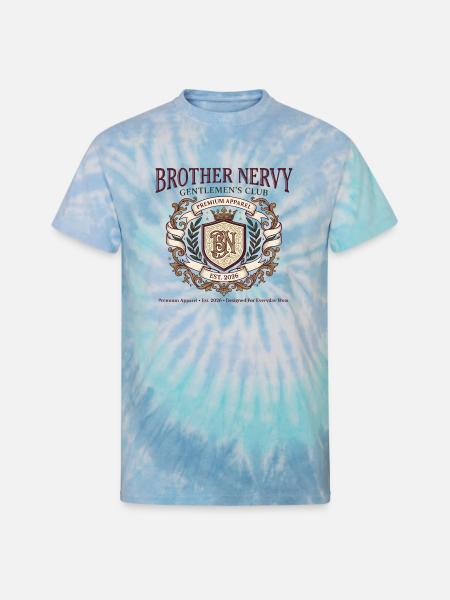 Brother Nervy Gentlemen's Club - Unisex Tie Dye T-Shirt - blue lagoon