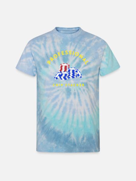 Professional_Chip_Stacker - Unisex Tie Dye T-Shirt - blue lagoon
