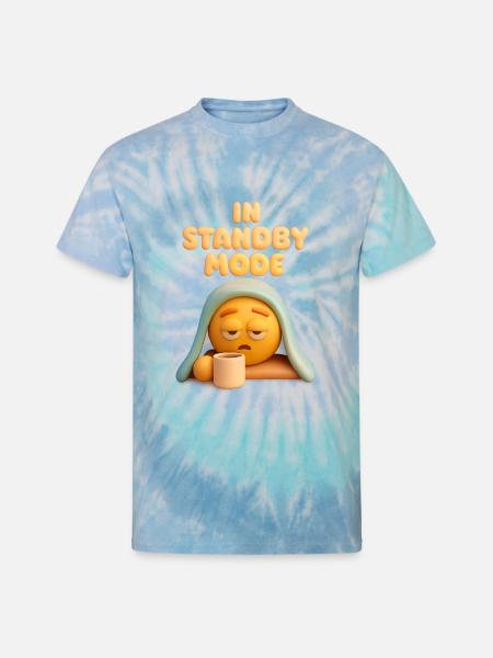Standby Mode Sleepy face - Unisex Tie Dye T-Shirt - blue lagoon