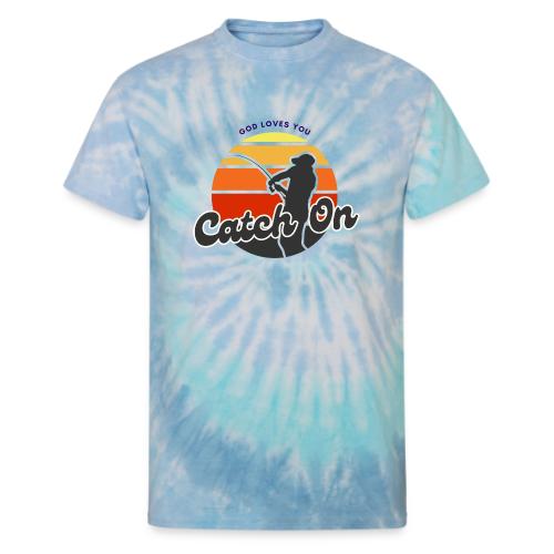 God loves you fishing shirt - Unisex Tie Dye T-Shirt