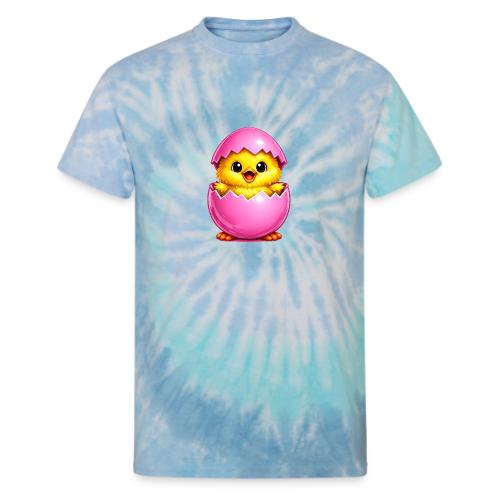 Easter Chick Pink - Unisex Tie Dye T-Shirt