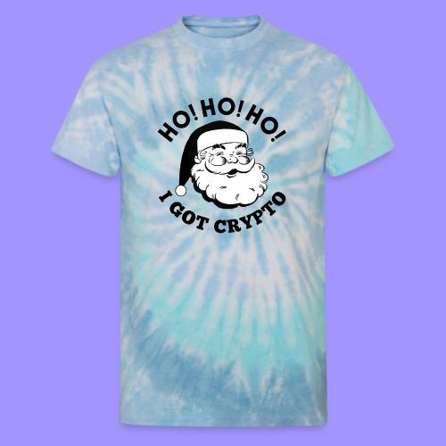 Ho Ho Ho I Got Crypto - Christmas Santa Clause - Unisex Tie Dye T-Shirt