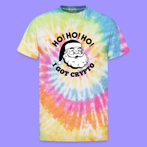Ho Ho Ho I Got Crypto - Christmas Santa Clause - Unisex Tie Dye T-Shirt