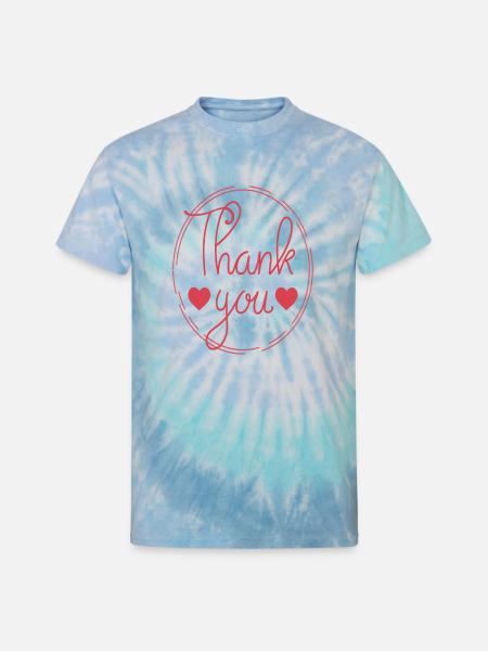 Thank you - Unisex Tie Dye T-Shirt - blue lagoon