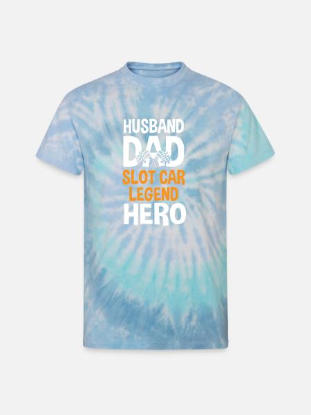 Slot Car, SlotCar Racing - Unisex Tie Dye T-Shirt - blue lagoon