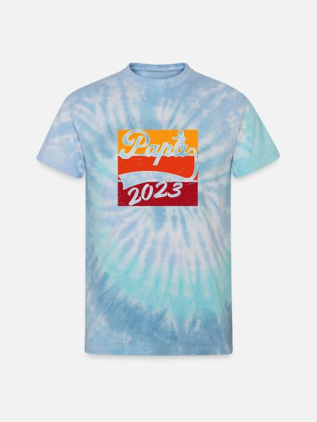 papa 2023 - Unisex Tie Dye T-Shirt - blue lagoon