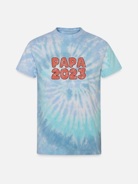 papa 2023 - Unisex Tie Dye T-Shirt - blue lagoon