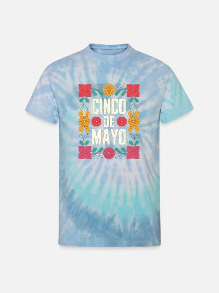 Cinco De Mayo Mexican - Unisex Tie Dye T-Shirt - blue lagoon