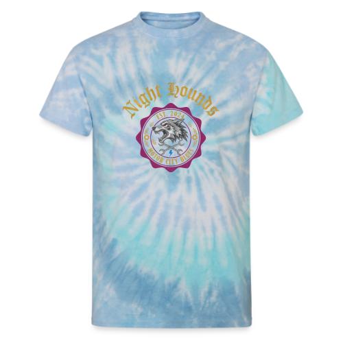 Night Hounds Wolf Patch - Unisex Tie Dye T-Shirt