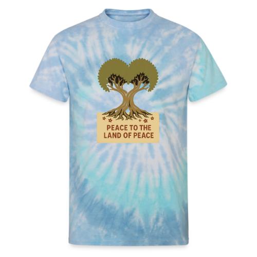 Peace To The Land Of Peace Tree Heart - Unisex Tie Dye T-Shirt