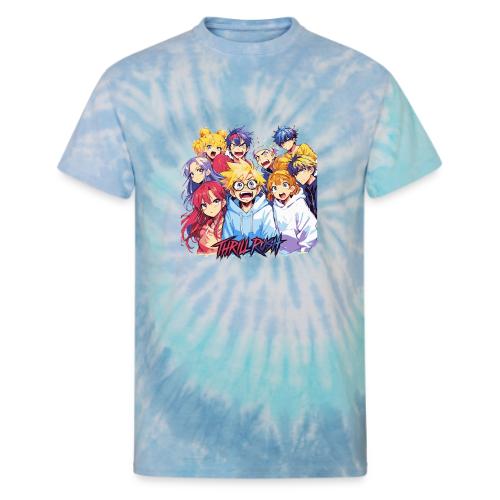 Thrill Rush Anime Squad Streetwear - Unisex Tie Dye T-Shirt