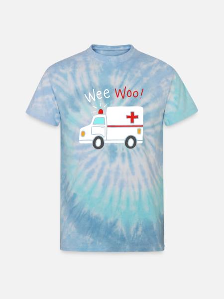 Paramedic Ambulance - Unisex Tie Dye T-Shirt - blue lagoon