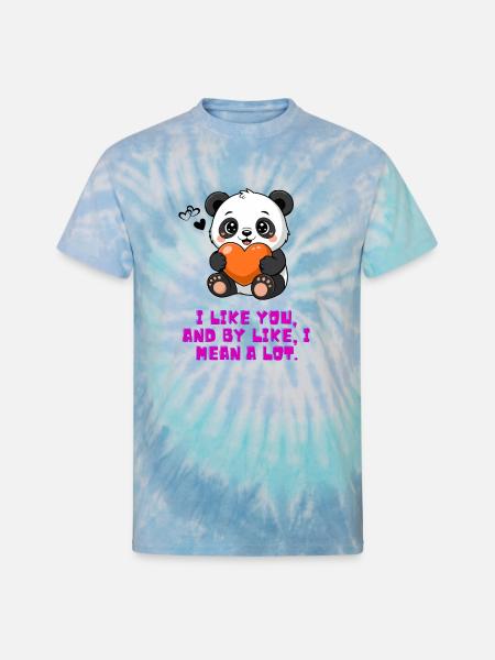Liking Somebody - Unisex Tie Dye T-Shirt - blue lagoon
