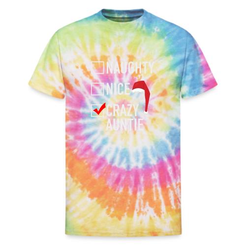 Naughty Nice Crazy Auntie - Unisex Tie Dye T-Shirt