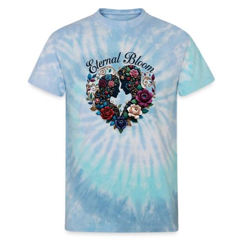 Eternal Bloom Embrace T-Shirt - Unisex Tie Dye T-Shirt