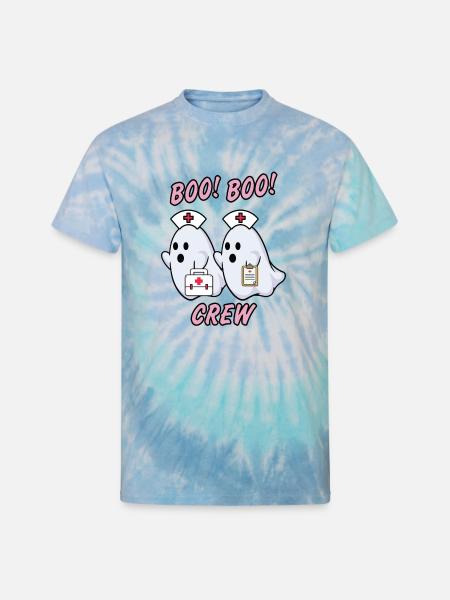 Boo Boo Crew Nurse - Unisex Tie Dye T-Shirt - blue lagoon