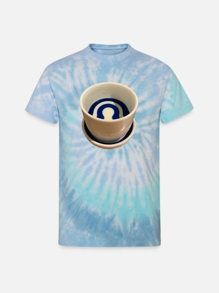 Janome-choko sake cup - Unisex Tie Dye T-Shirt - blue lagoon