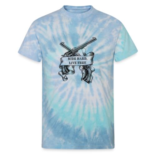 Ride Hard Live Free - Unisex Tie Dye T-Shirt