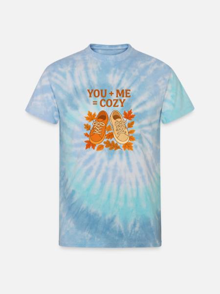 You Me Cozy Autumn Sneakers - Unisex Tie Dye T-Shirt - blue lagoon