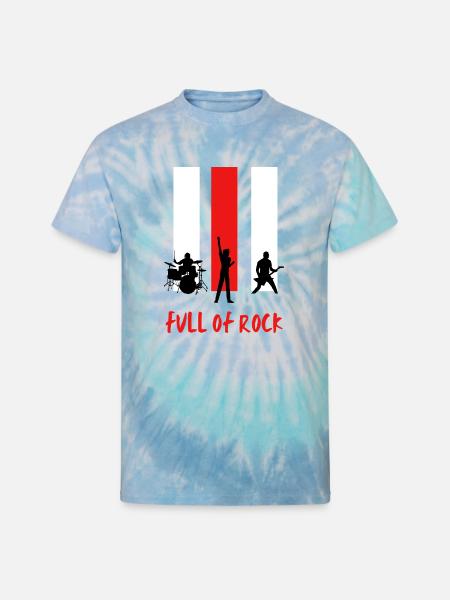 Black_White_and_Red_Concert_Band_T-shirt_Design - Unisex Tie Dye T-Shirt - blue lagoon
