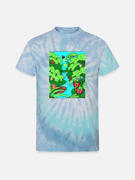 SCARLET SABLE - Unisex Tie Dye T-Shirt - blue lagoon