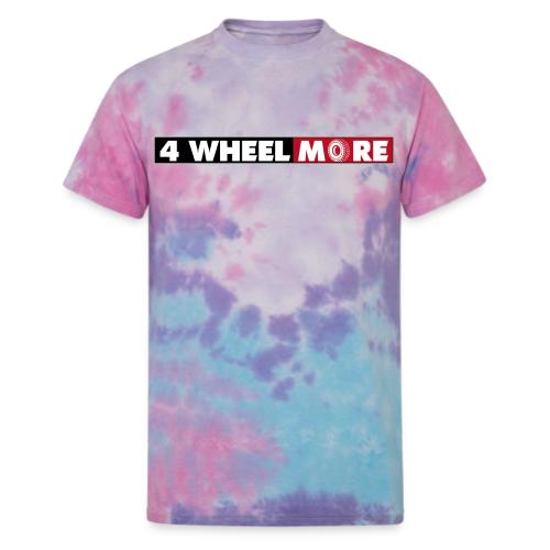 4 Wheel More Rectangle Logo - Unisex Tie Dye T-Shirt
