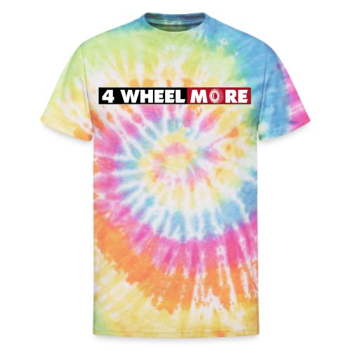 4 Wheel More Rectangle Logo - Unisex Tie Dye T-Shirt
