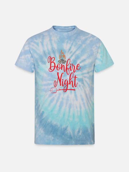 Bonfire night - Unisex Tie Dye T-Shirt - blue lagoon