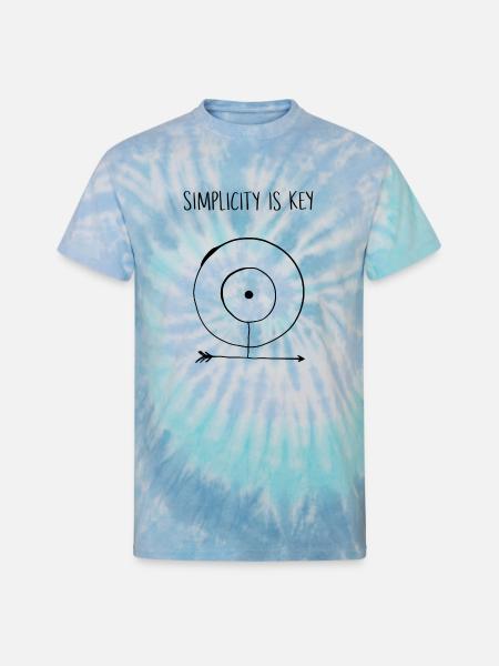 Simplicity - Unisex Tie Dye T-Shirt - blue lagoon