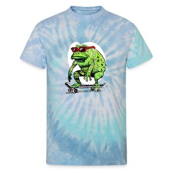 Skater Froggie - Unisex Tie Dye T-Shirt - blue lagoon - Front