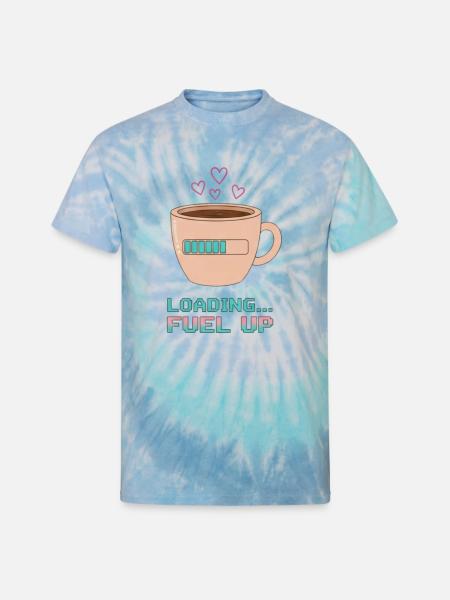 Coffee Loading… - Unisex Tie Dye T-Shirt - blue lagoon