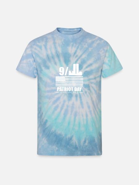 9 11 Patriot Day - Unisex Tie Dye T-Shirt - blue lagoon