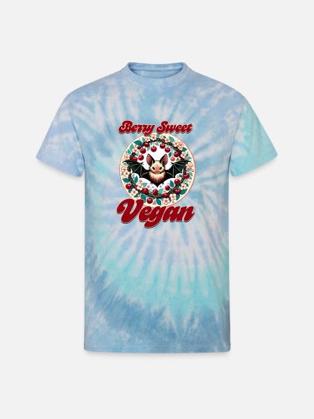 Berry Sweet Vegan - Unisex Tie Dye T-Shirt - blue lagoon