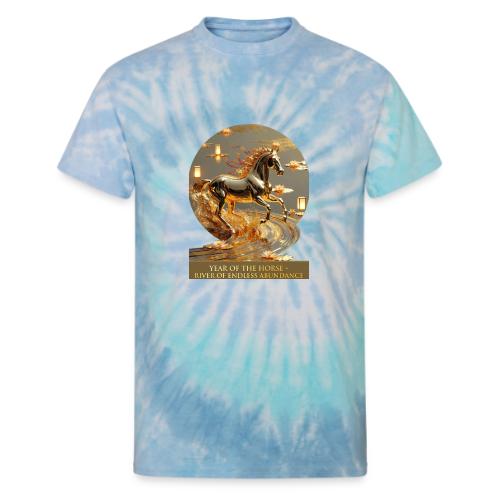 Year of the Horse Abundance T Shirt, Lunar NY Gift - Unisex Tie Dye T-Shirt