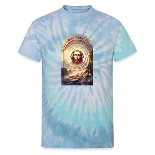 Easter He Is Risen Sacred Face T Shirt, wife Gift - Unisex Tie Dye T-Shirt