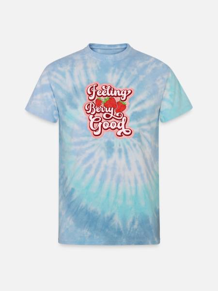 Feeling berry good - Unisex Tie Dye T-Shirt - blue lagoon