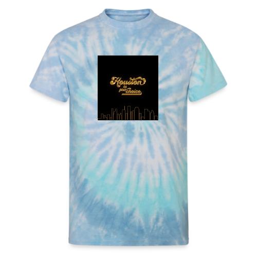 Houston is Pro Choice Skyline + Logo - Unisex Tie Dye T-Shirt