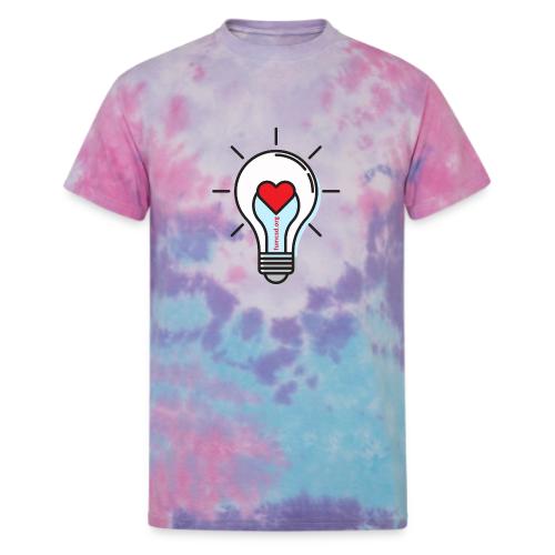 FUMCSD Heart Light Blub with White Bulb - Unisex Tie Dye T-Shirt
