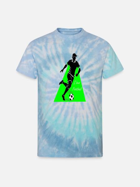 Passion for Football - Unisex Tie Dye T-Shirt - blue lagoon