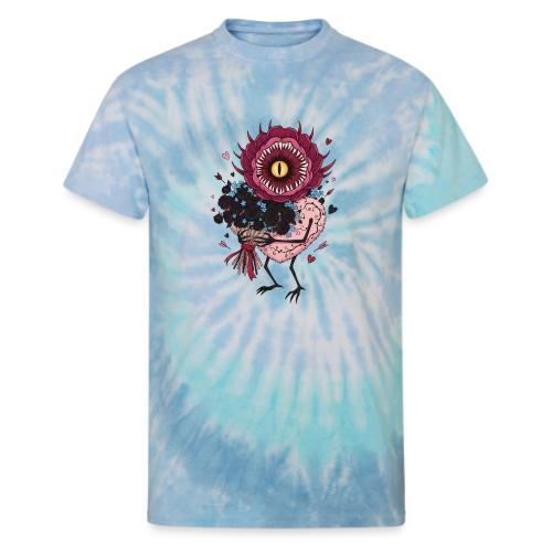 Gothic Valentine Eldritch Bloom – Dark Rom - Unisex Tie Dye T-Shirt